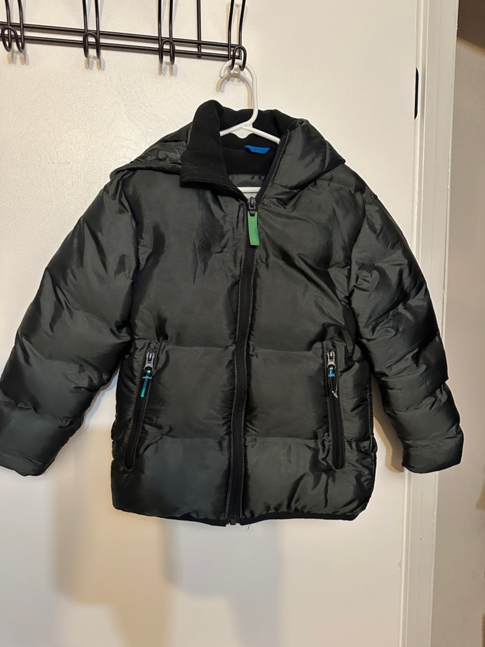 Champion Black Kids Puffer Jacket with Hood